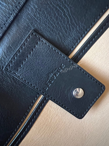 Delvaux Newspaper Bag Top Handle Black 2012