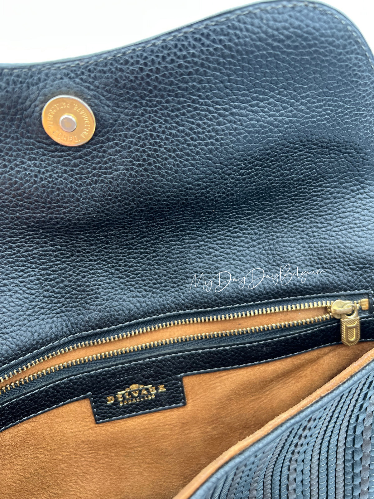 Vintage Delvaux toile de cuir 1995