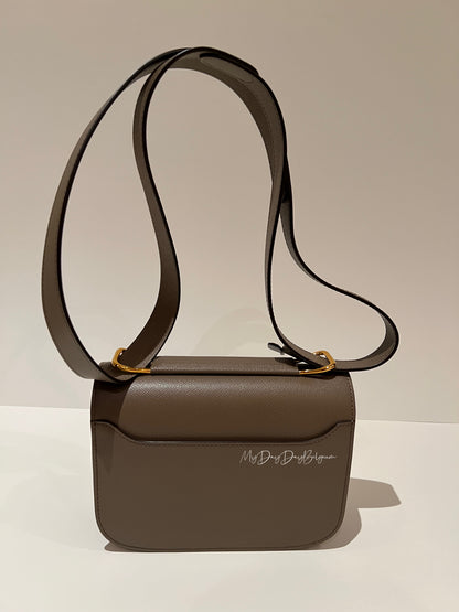 Delvaux Lingot Crossbody / Shoulder Bag Taupe 2022