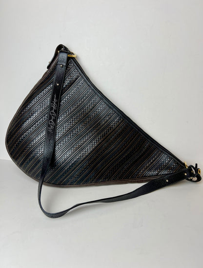 Delvaux Vintage Crossbody / Shoulder Bag Black / Brown 2000