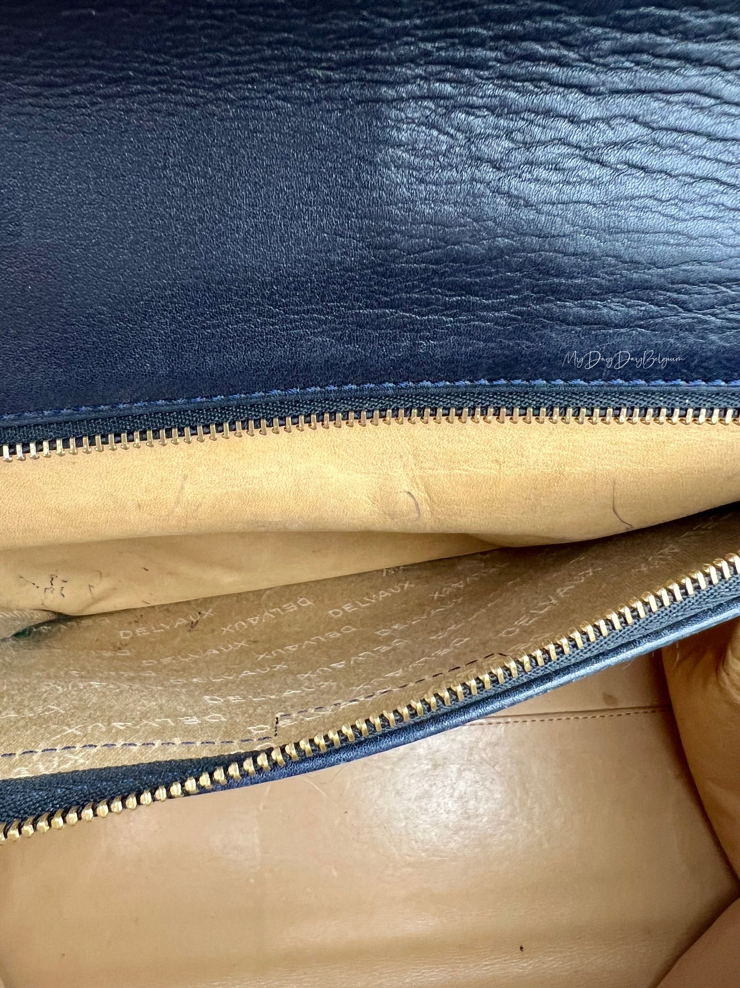 Delvaux Brillant MM in navy 1990’s