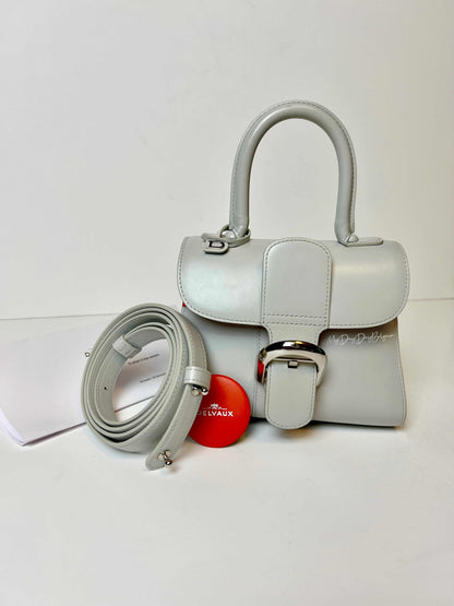 Delvaux Brillant Top Handle White / Grey 2017