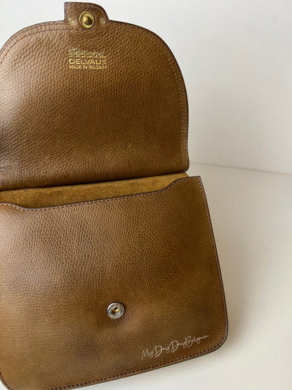 Delvaux Vintage Crossbody / Shoulder Bag Camel 1980's
