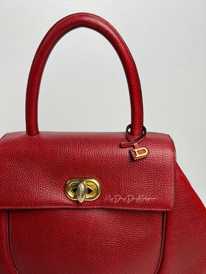 Delvaux Vintage Top Handle Red 1992