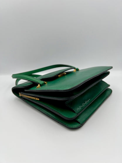 Delvaux vintage top handle green 1966