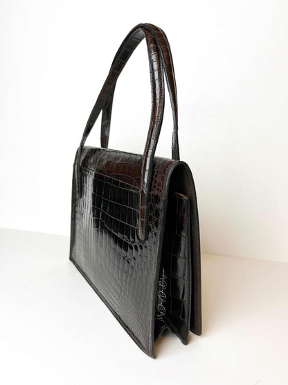 Delvaux Vintage Top Handle Brown 1973