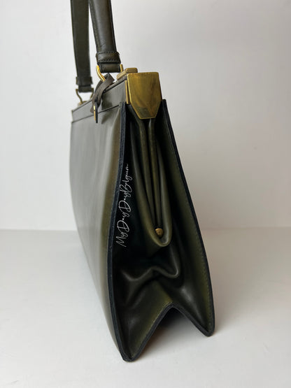 Delvaux Mon Grand Bonheur Top Handle Bronze / Green 1959