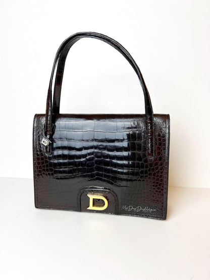Delvaux Vintage Top Handle Brown 1973