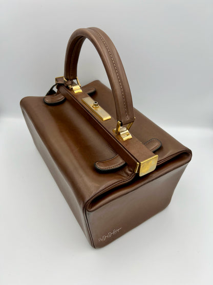 Delvaux Vintage "Doctor Bag" Top Handle brown 1962