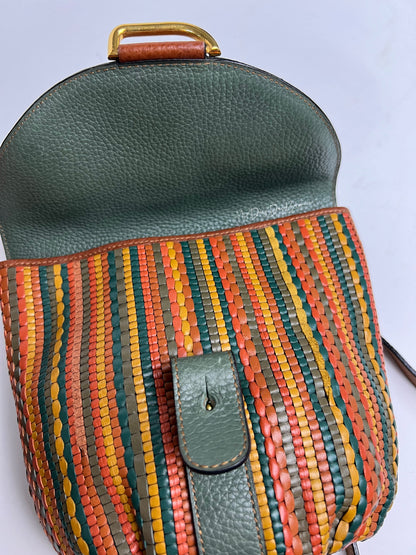 Delvaux Vintage Crossbody / Shoulder Bag Orange - Multicolour 1994