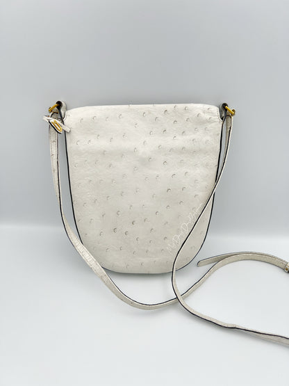 Vintage Delvaux ostrich crossbody 1980’s