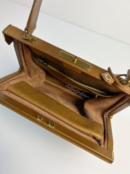 Delvaux Vintage Top Handle Camel 1965