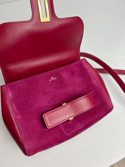 Delvaux Simplissisme City PM Crossbody / Shoulder Bag Framboise 2016