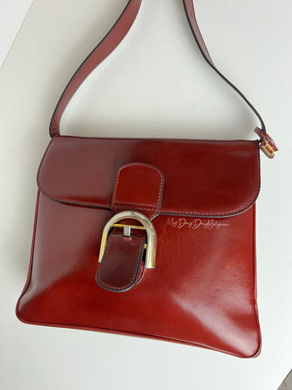 Delvaux Festival Crossbody / Shoulder Bag Burgundy Red 1971