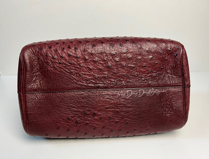 Delvaux Vintage Top Handle "Doctor Bag" Burgundy Red 1980's