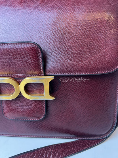 Delvaux Bourgogne Crossbody / Shoulder Bag Red 1976