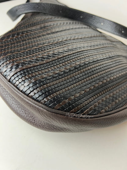 Delvaux Vintage Crossbody / Shoulder Bag Black / Brown 2000