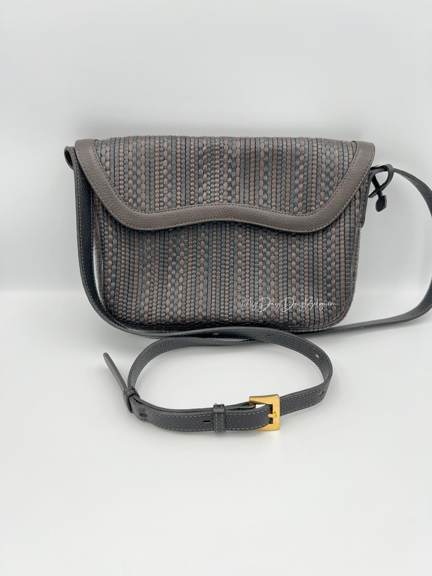 Vintage Delvaux toile de cuir 1995