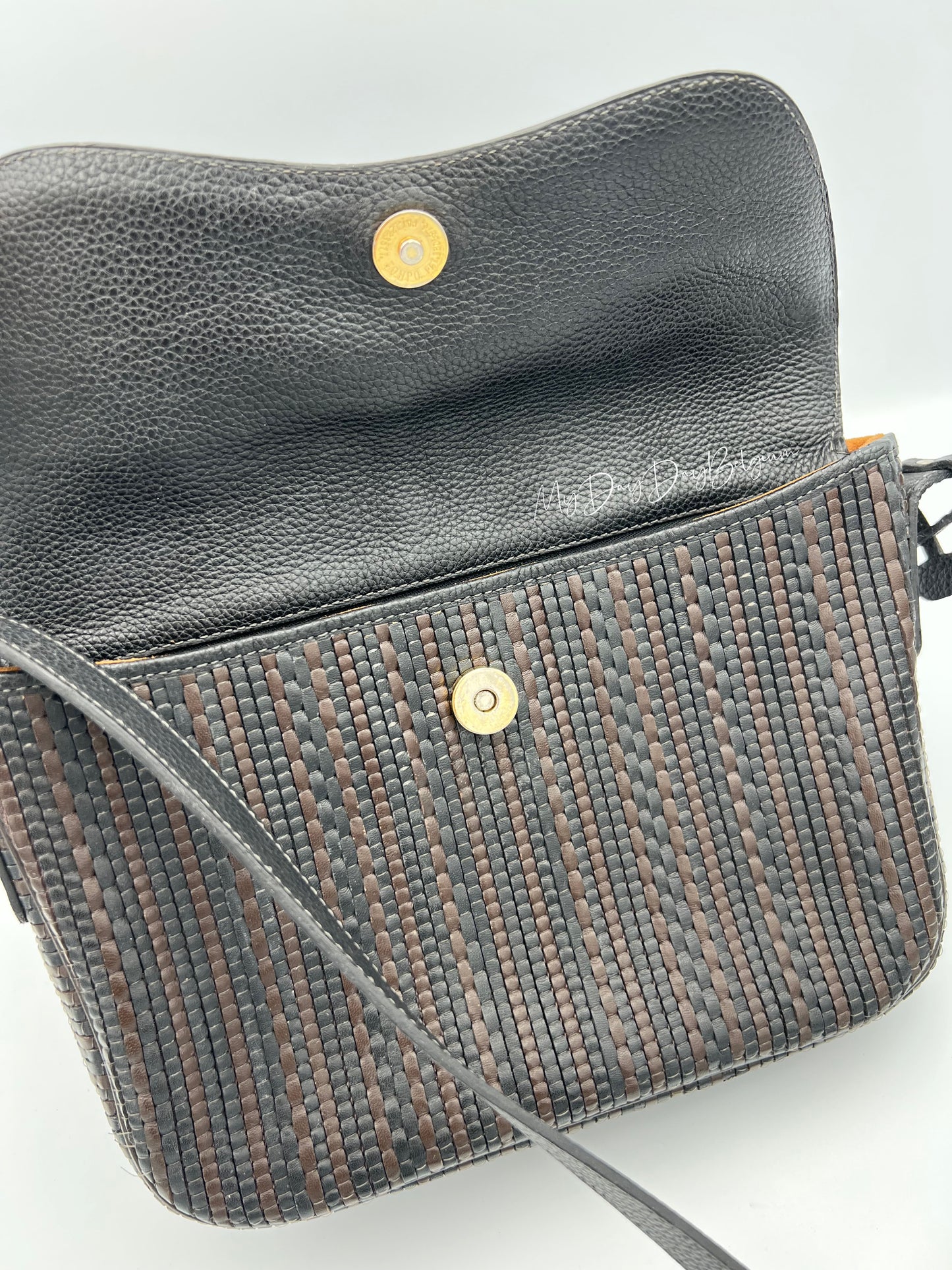 Vintage Delvaux toile de cuir 1995