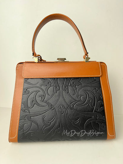 Delvaux Illusion Top Handle Black / Camel 1999