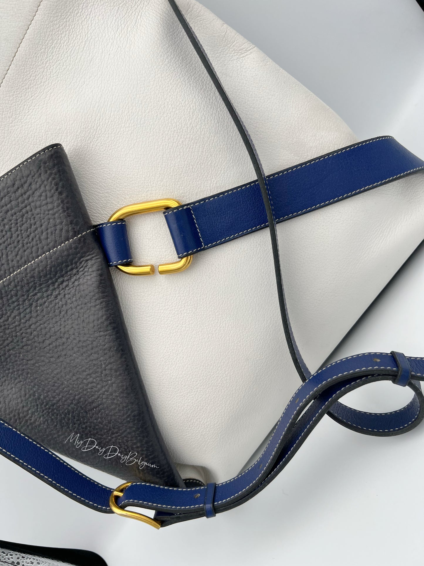 Vintage Delvaux crossbody tri-colour of the 1980s