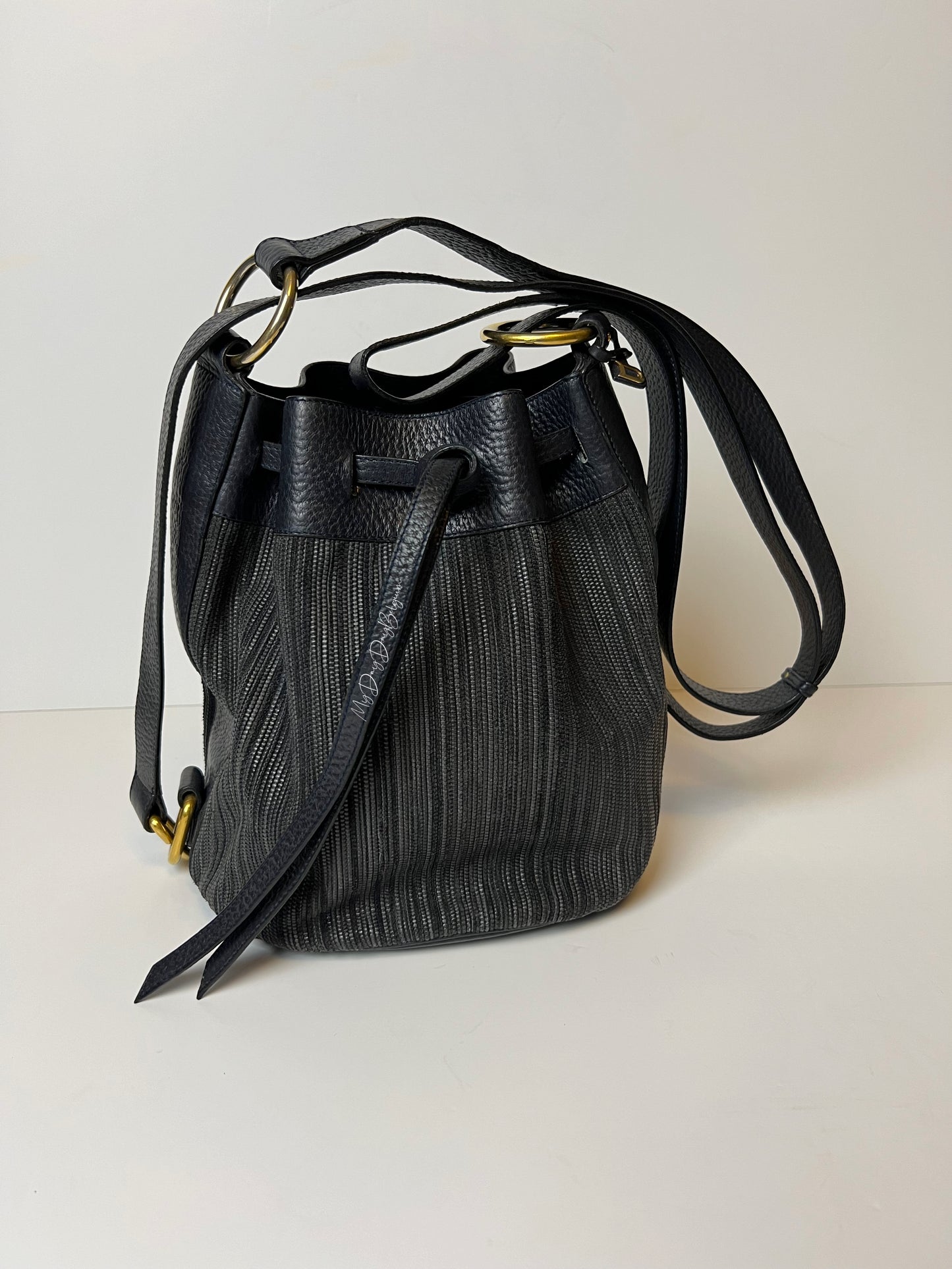 Delvaux vintage carafon cross shoulder bag in toile de cuir 1985