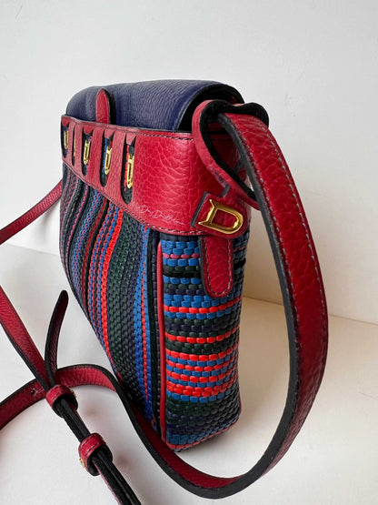 Delvaux Gamay Crossbody / Shoulder Bag Red - Multicolour 1989