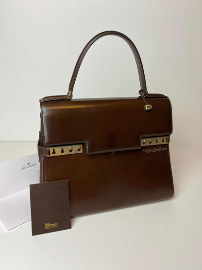 Delvaux Tempête Top Handle Brown 1967