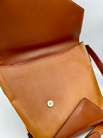 Delvaux vintage crossbody in cognac trotteur leather 1980’s