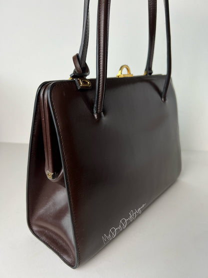 Delvaux Vintage Top Handle Brown 1970