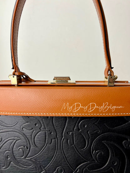 Delvaux Illusion Top Handle Black / Camel 1999