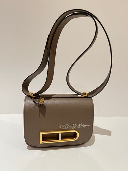 Delvaux Lingot Crossbody / Shoulder Bag Taupe 2022