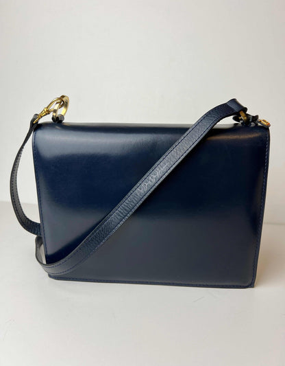 Delvaux Vintage Crossbody / Shoulder Bag Navy Blue 1972
