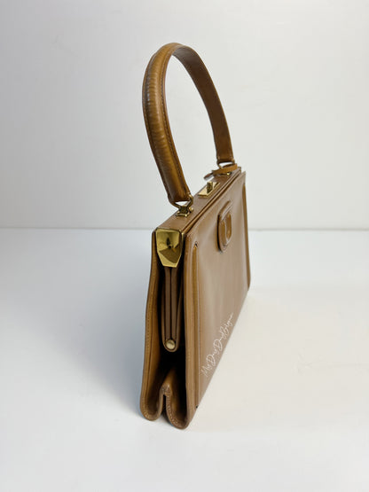 Delvaux Vintage Top Handle Camel 1965