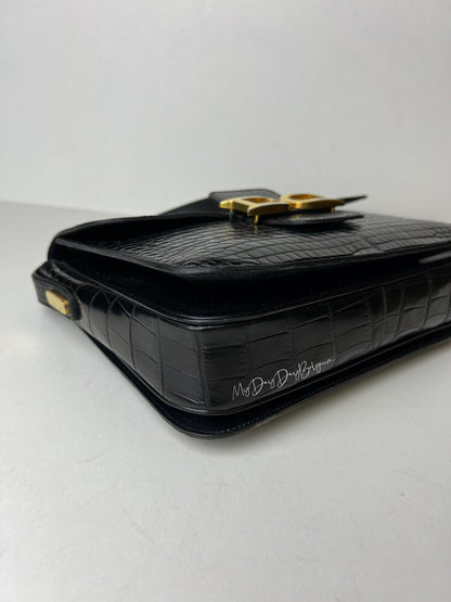 Delvaux Bourgogne crossbody bag crocodile 1976