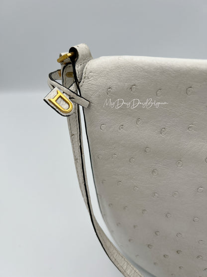 Vintage Delvaux ostrich crossbody 1980’s