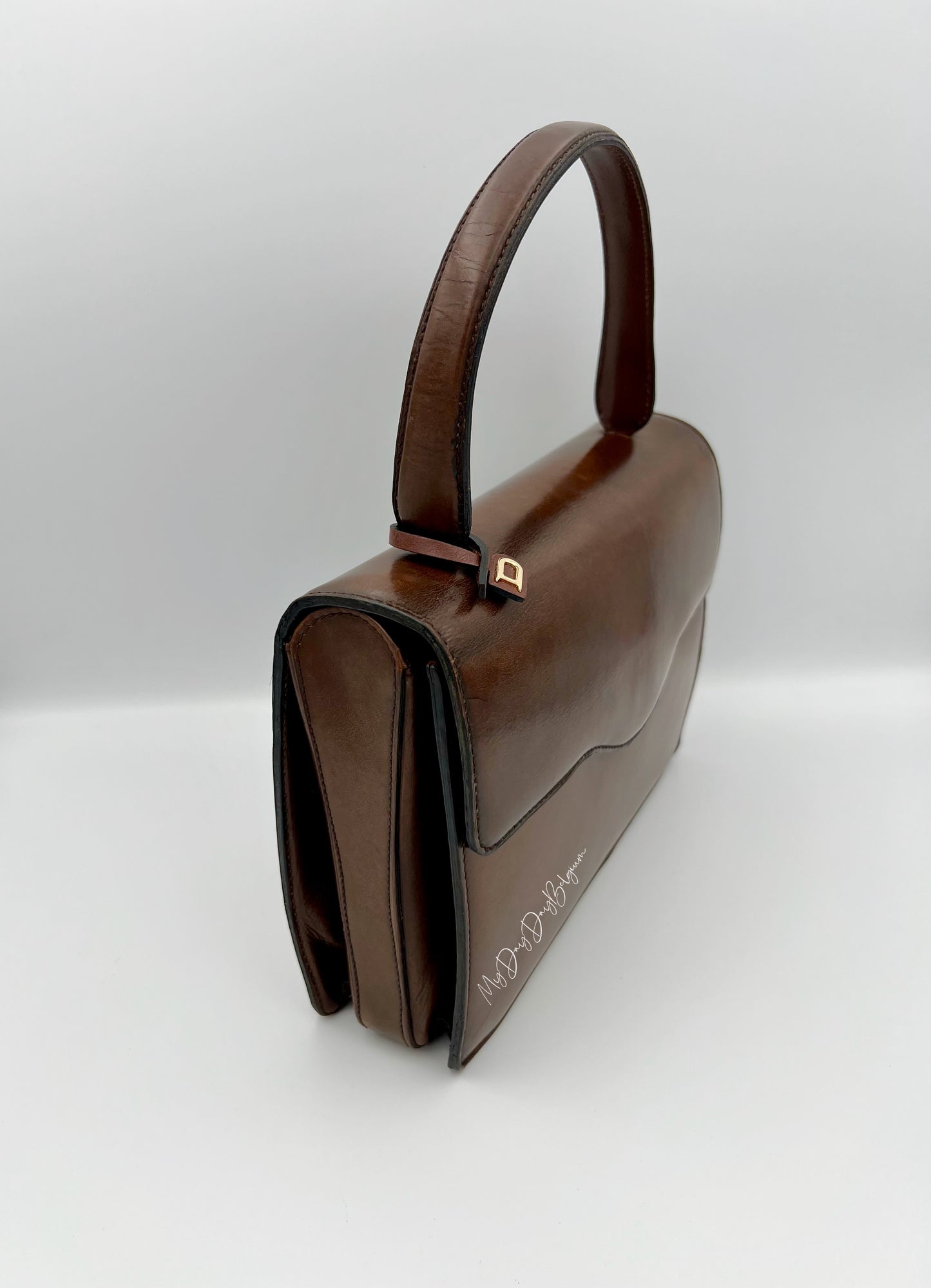 Vintage Delvaux top handle box calf 1967