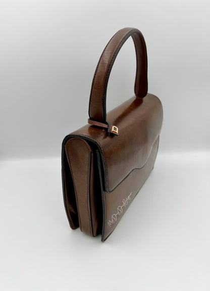 Vintage Delvaux top handle box calf 1967