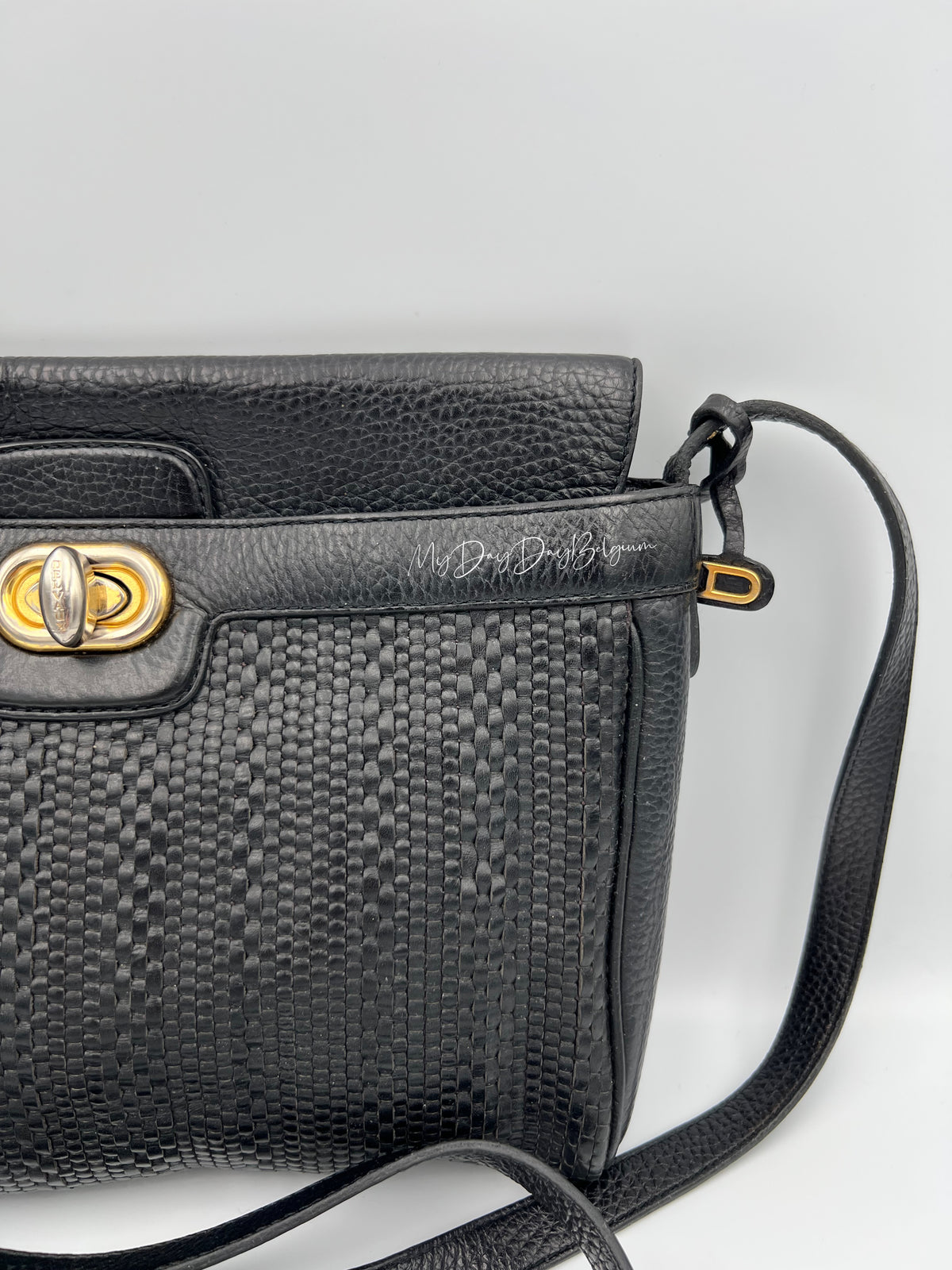 Vintage Delvaux toile de cuir 1992 MM
