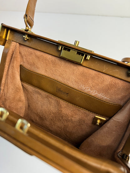 Delvaux Vintage Top Handle Camel 1965
