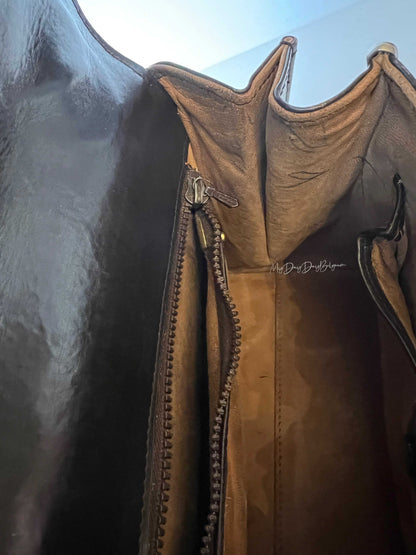 Delvaux Brillant Top Handle Brown 1970's
