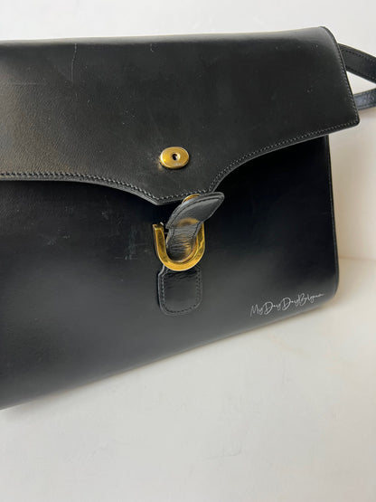 Delvaux Vintage Crossbody / Shoulder Bag Black 1984