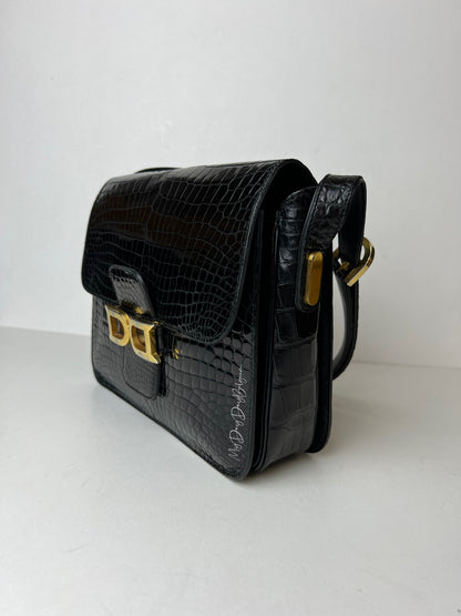 Delvaux Bourgogne crossbody bag crocodile 1976