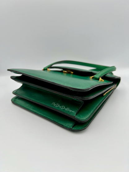 Delvaux vintage top handle green 1966