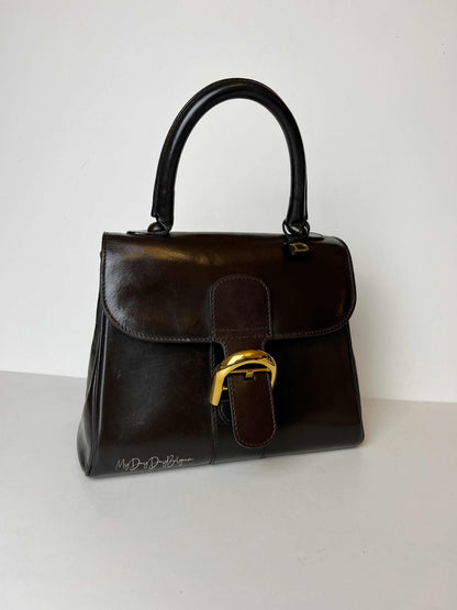 Delvaux Brillant Top Handle Brown 1970's
