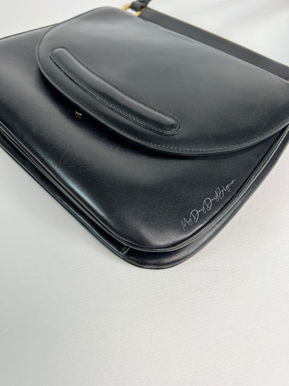 Delvaux Vintage Crossbody / Shoulder Bag Black 1980