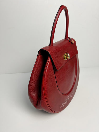 Delvaux Vintage Top Handle Red 1992
