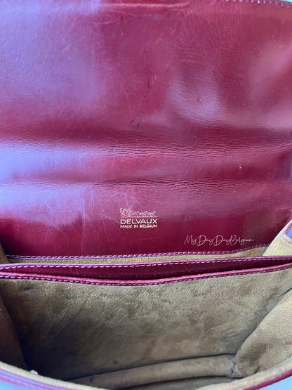 Delvaux Festival Crossbody / Shoulder Bag Burgundy Red 1971
