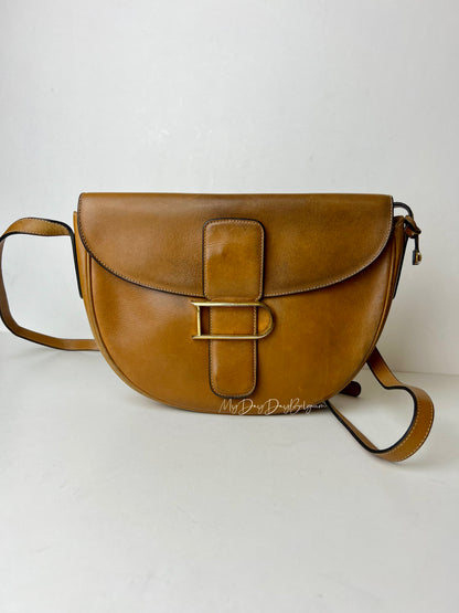 Delvaux Vintage Crossbody / Shoulder Bag Camel 1988