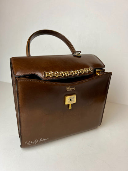 Delvaux Vintage Top Handle Brown 1967